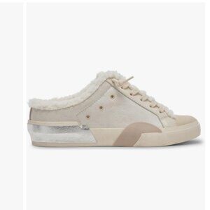 NEW DOLCE VITA Leather Zantel Sneakers in platinum for women 725 3m7